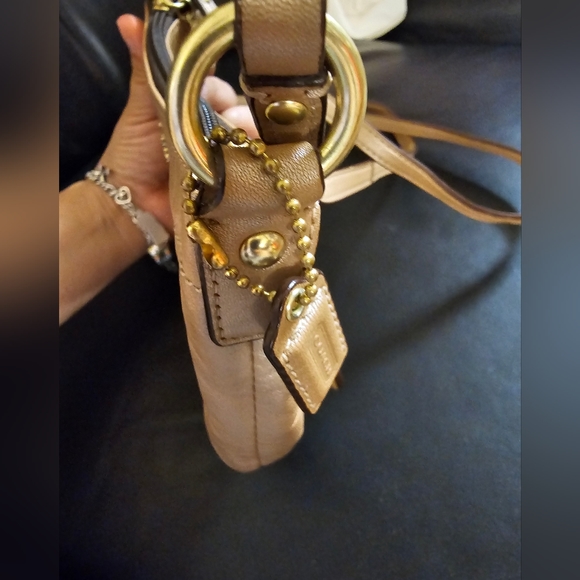 Coach Rose Gold Leather Crossbody EUC - Picture 6 of 16